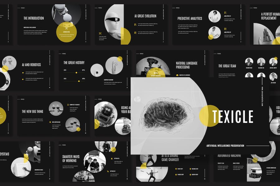 人工智能词汇讲述展示Keynote模板 - 顶尖PPT