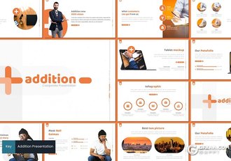 30页极简创意风格商务工作汇报企业介绍keynote模板5种主题配色 - 顶尖PPT