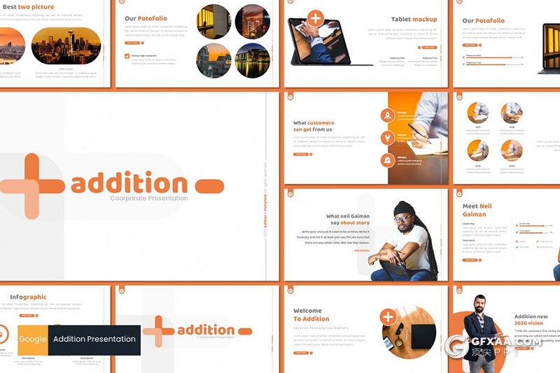 30页极简创意风格商务工作汇报企业介绍Google slides模板5种主题配色 - 顶尖PPT