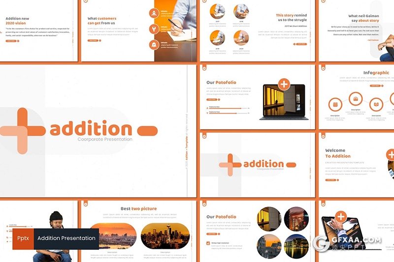 30页极简创意风格商务工作汇报企业介绍PPT模板5种主题配色 - 顶尖PPT