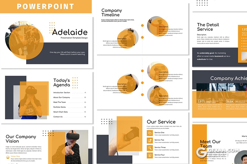 30页虚拟影像VR公司宣传介绍工作汇报业务分析PPT模板3种配色 - 顶尖PPT