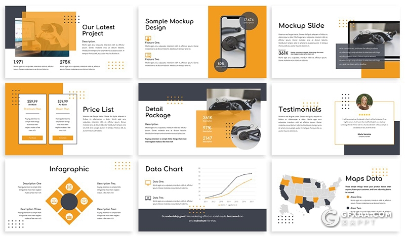 30页虚拟影像VR公司宣传介绍工作汇报业务分析PPT模板3种配色 - 顶尖PPT