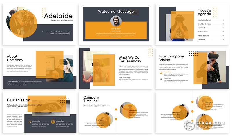 30页虚拟影像VR公司宣传介绍工作汇报业务分析PPT模板3种配色 - 顶尖PPT