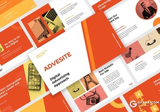 40页红色广告公司作品展示扁平化简约风格keynote模板 - 顶尖PPT