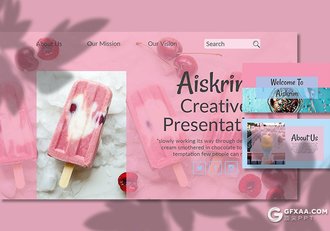 30页粉色创意冰淇淋时尚杂志风格PPT模板 - 顶尖PPT