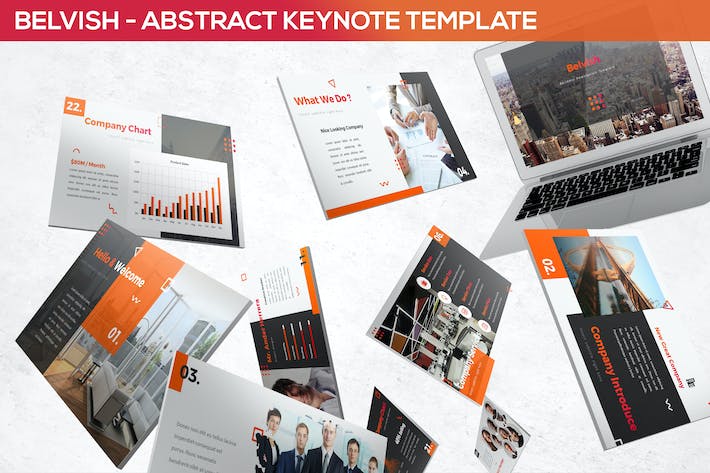 抽象摄影艺术作品展示展览Keynote模板 - 顶尖PPT