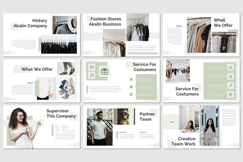 30页简约时尚服装秀展示模特摄影展示PPT模板 - 顶尖PPT