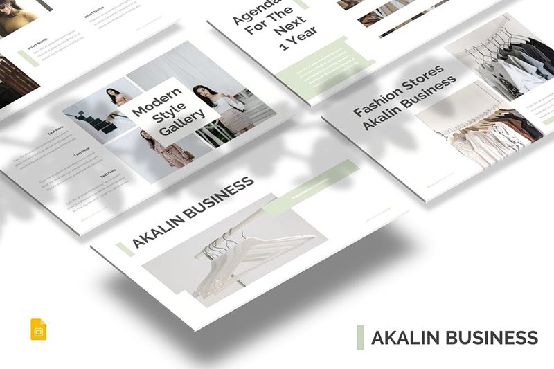 30页简约时尚服装秀展示模特摄影展示Google slides模板 - 顶尖PPT