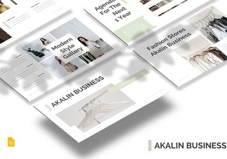 30页简约时尚服装秀展示模特摄影展示Google slides模板 - 顶尖PPT