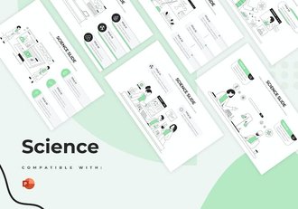 教育科学知识课程信息图表PPT模板 - 顶尖PPT