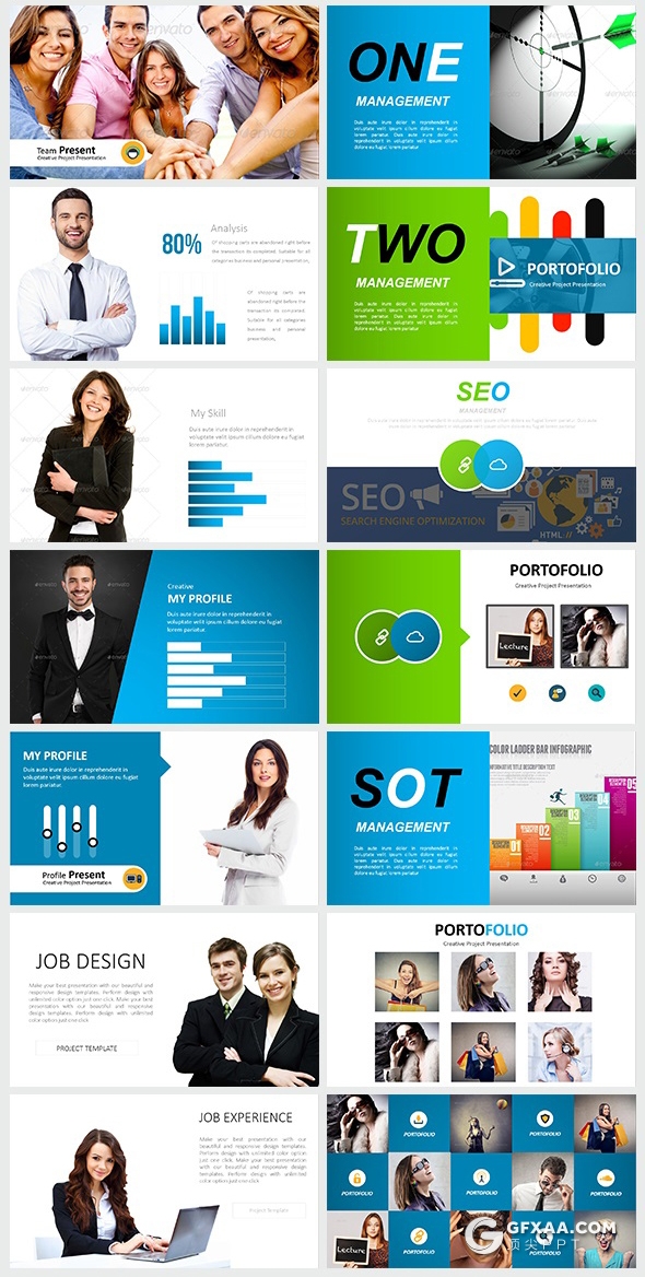 60页企业宣传介绍服务项目展示欧美商务PPT模板 - 顶尖PPT