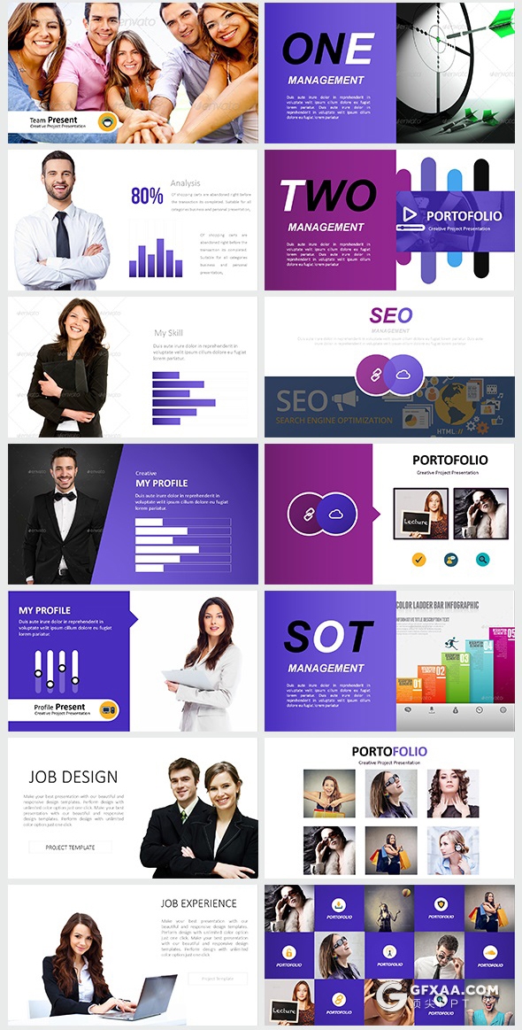 60页企业宣传介绍服务项目展示欧美商务PPT模板 - 顶尖PPT