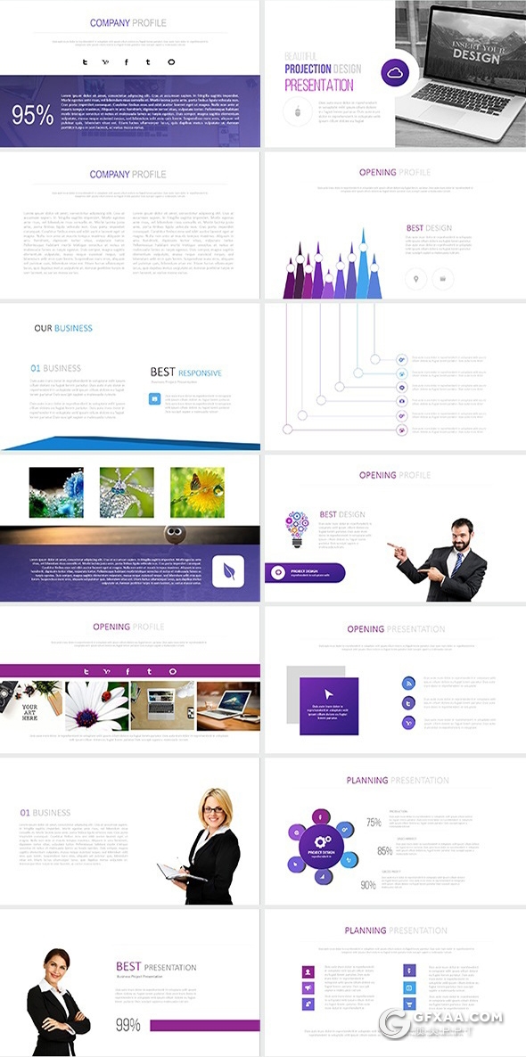 41页商务风格企业宣传介绍工作汇报总结多用途PPT模板 - 顶尖PPT