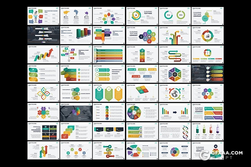 474页国外商务公司团队介绍商务信息图形卡通插画图形数据逻辑图形高端keynote模板 - 顶尖PPT