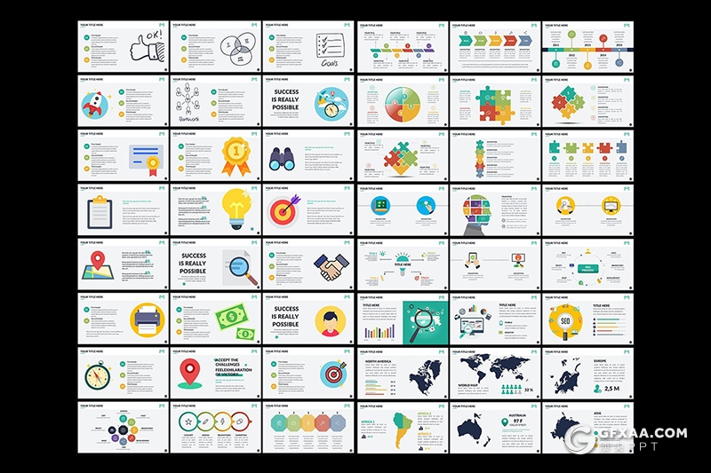 474页国外商务公司团队介绍商务信息图形卡通插画图形数据逻辑图形高端keynote模板 - 顶尖PPT
