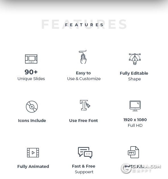 90页橙色国外商务风格企业团队宣传介绍工作汇报总结PPT模板 - 顶尖PPT