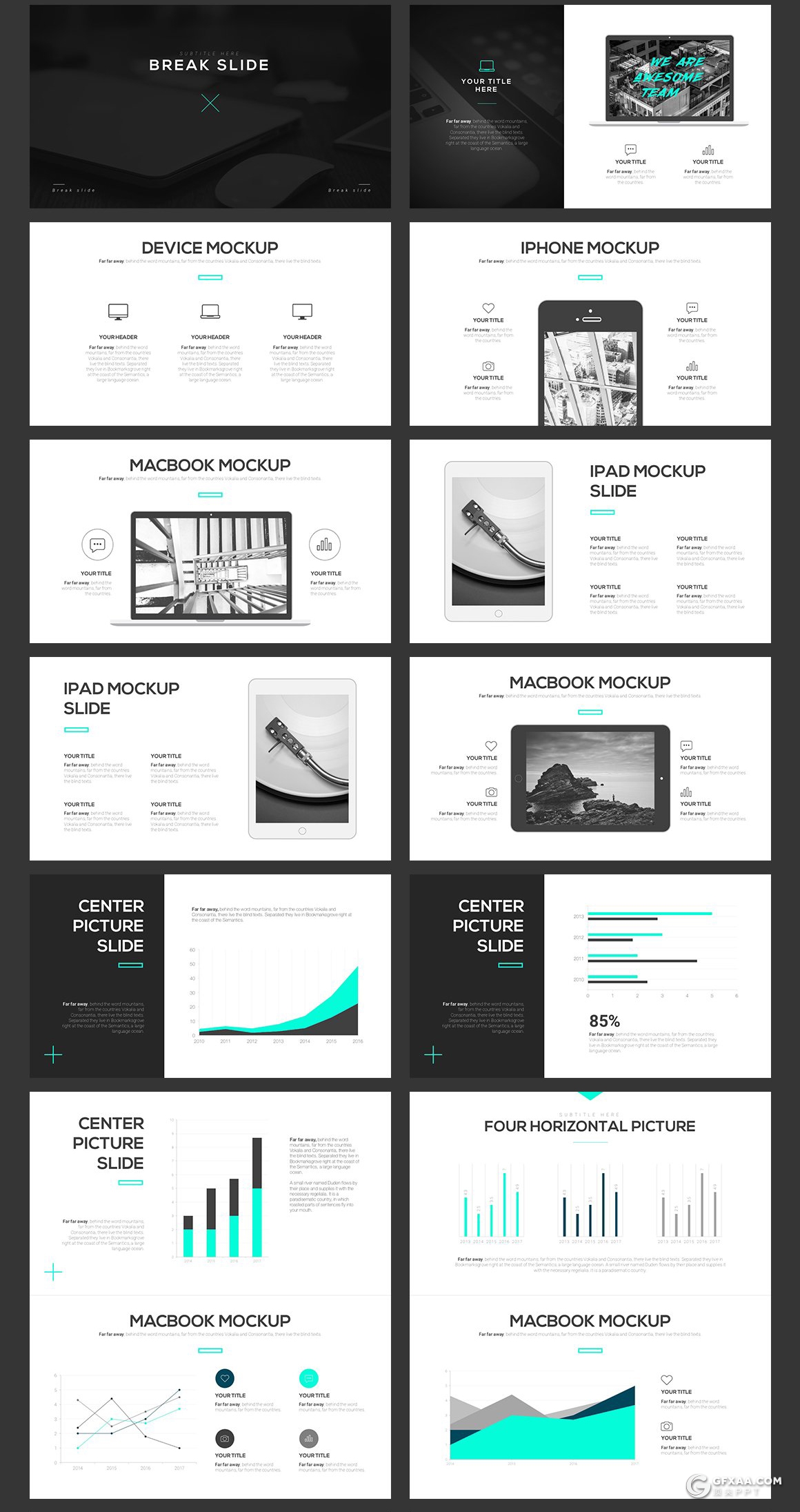 80页创意摄影图片展示杂志风格PPT模板 - 顶尖PPT