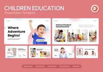 儿童教育培训课程展示PPT模板 - 顶尖PPT