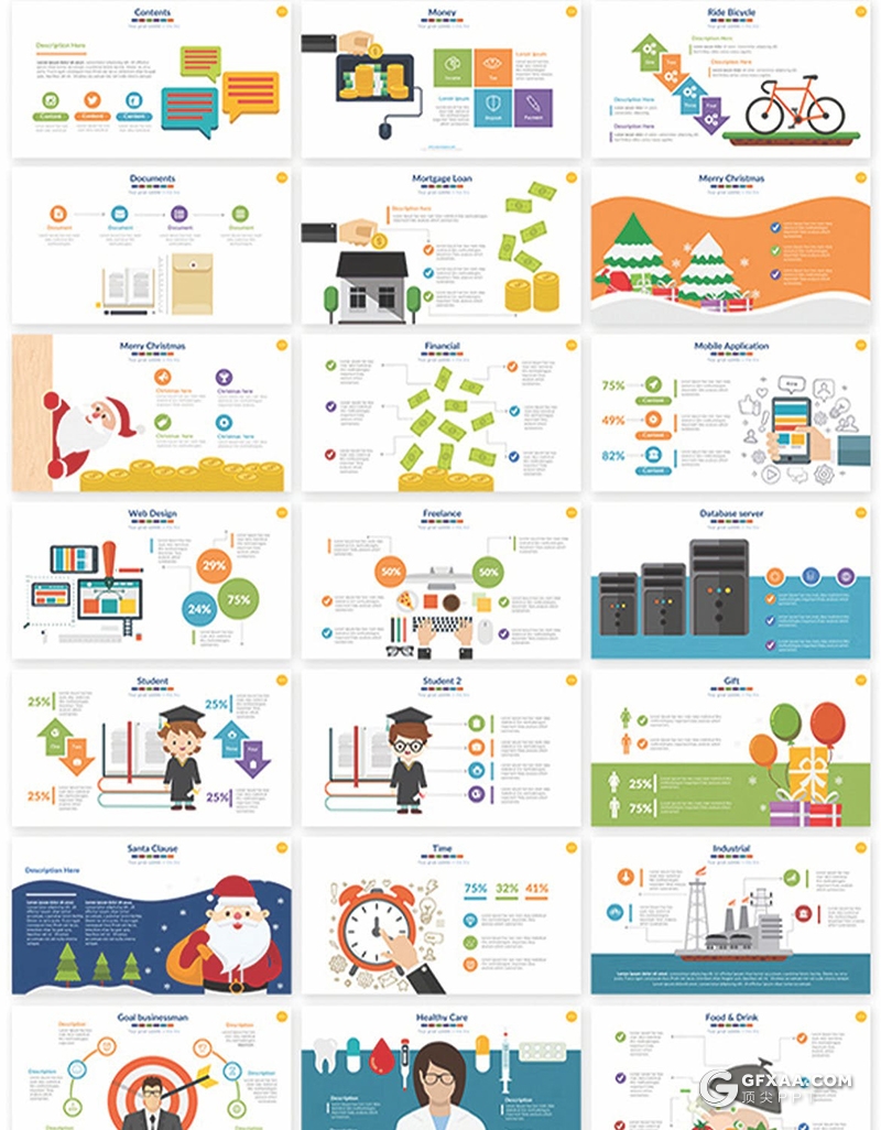 113页创意卡通商务概念插画ppt模板矢量可编辑卡通人物图形ppt模板100种XML配色1000个icon图标素材 - 顶尖PPT