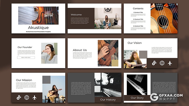 30页扁平化简约风格国外PPT模板 - 顶尖PPT