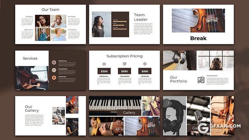 30页扁平化简约风格国外PPT模板 - 顶尖PPT