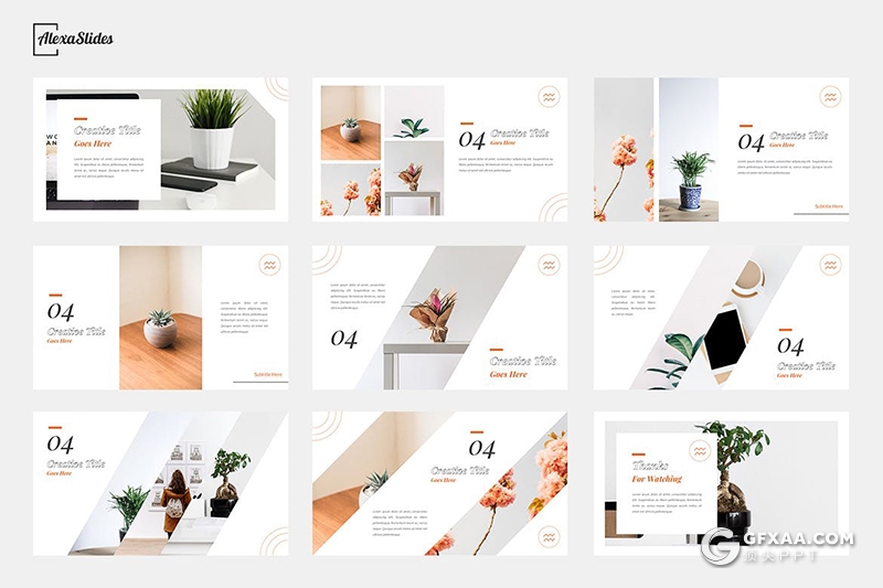 30页国外小清新文艺唯美风格PPT模板 - 顶尖PPT