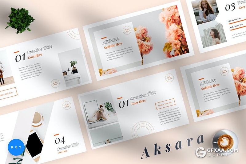 30页国外小清新文艺唯美风格keynote模板 - 顶尖PPT