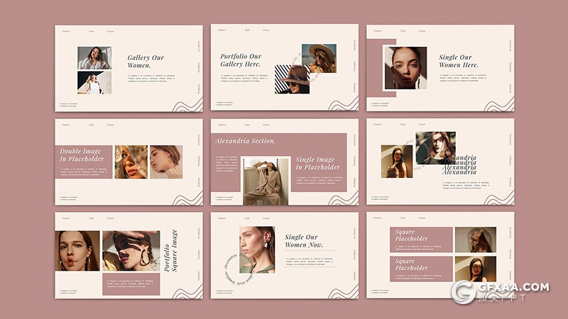 30页时尚唯美风格极简欧式keynote模板 - 顶尖PPT