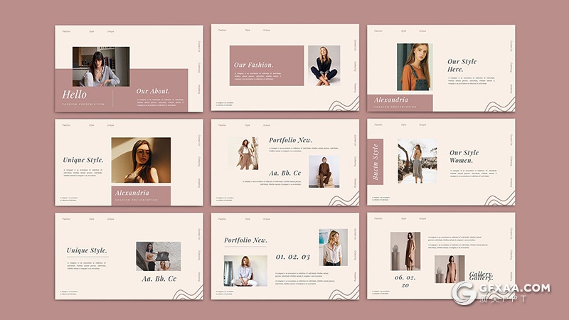 30页时尚唯美风格极简欧式keynote模板 - 顶尖PPT