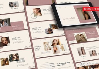 30页时尚唯美风格极简欧式Google slides模板 - 顶尖PPT