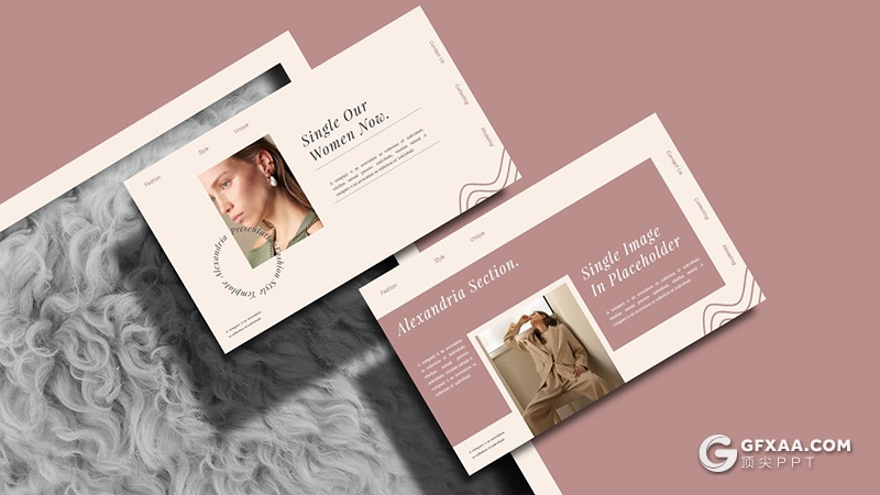 30页时尚唯美风格极简欧式keynote模板 - 顶尖PPT