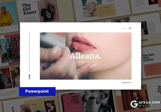 30页国外简约时尚文艺风格摄影服装展示PPT模板 - 顶尖PPT