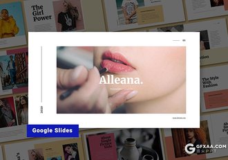 30页国外简约时尚文艺风格摄影服装展示Google slides模板 - 顶尖PPT