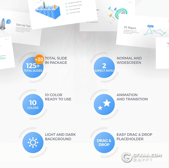 157页国外精致设计效果年终工作汇报项目分析介绍商务动画ppt模板11种主题配色104种XML配色文件 - 顶尖PPT