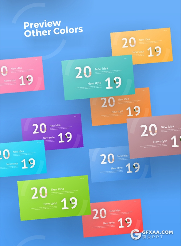 157页国外精致设计效果年终工作汇报项目分析介绍商务动画ppt模板11种主题配色104种XML配色文件 - 顶尖PPT