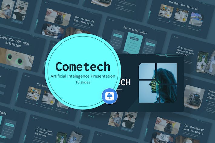 未来科技人工智能Keynote主题模板 - 顶尖PPT