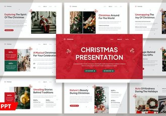圣诞节展示文稿设计方案PPT模板 - 顶尖PPT
