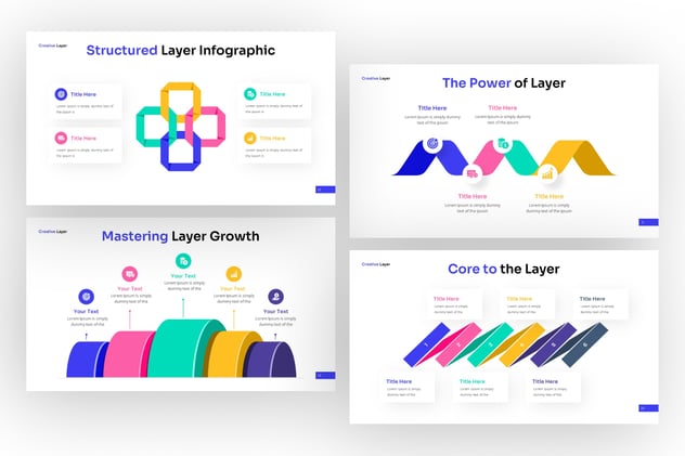 创意彩色商务图形PPT模板 - 顶尖PPT