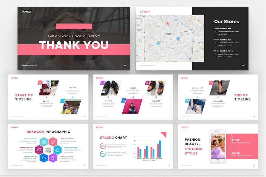 可爱时尚风格PPT模板 - 顶尖PPT