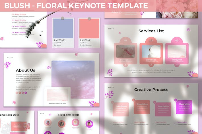 花卉设计keynote模板 - 顶尖PPT