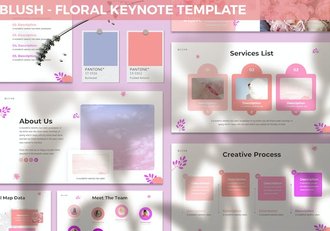 花卉设计keynote模板 - 顶尖PPT