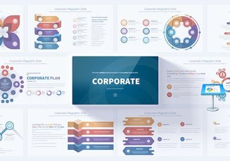 彩色企业商务信息图形图表keynote模板 - 顶尖PPT