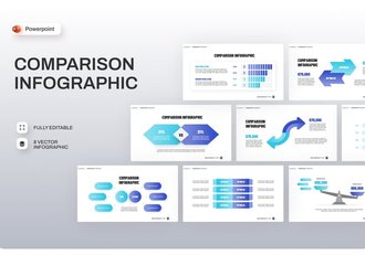 数据对比比较信息图形PPT模板 - 顶尖PPT