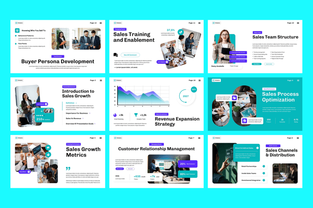 销售增长业绩提升方案PPT模板 - 顶尖PPT