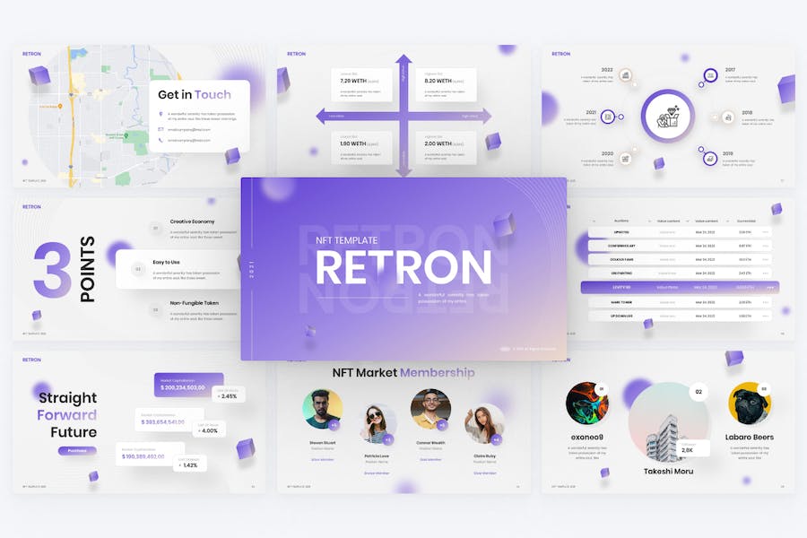 渐变紫色商业计划企业合作营销策划产品项目展示多用途PPT模板 - 顶尖PPT