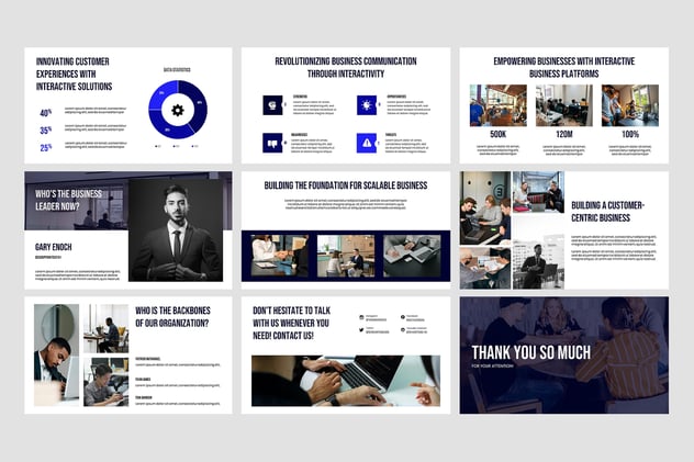 企业商务互动业务PPT模板 - 顶尖PPT