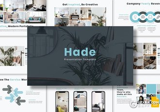 35页简约风格室内装修设计案例展示项目介绍Google slides模板5种配色 - 顶尖PPT