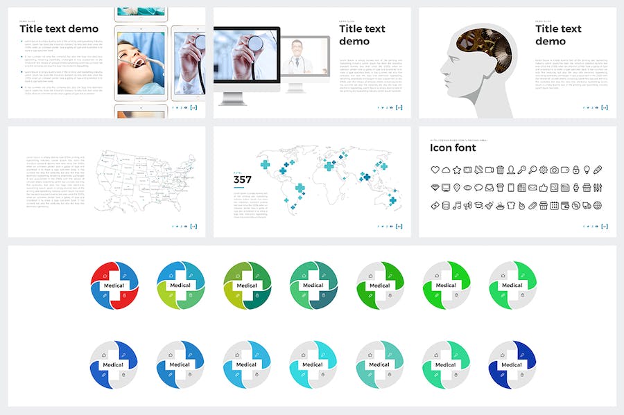 医学知识教学课程内容展示PPT模板 - 顶尖PPT