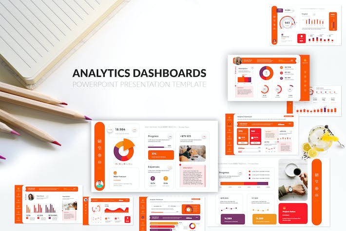 数据分析仪表板商业报告PPT模板 - 顶尖PPT