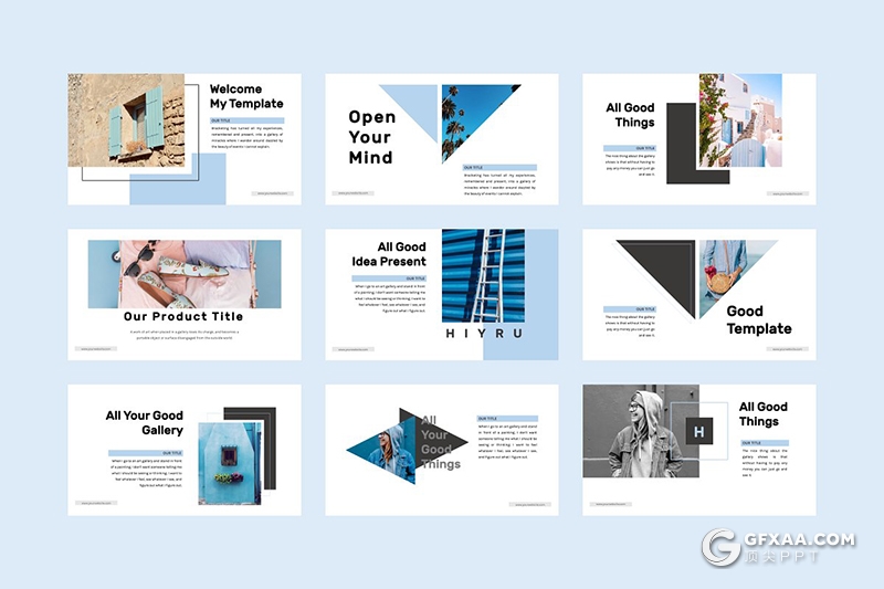 66页国外极简小清新文艺唯美风格PPT模板 - 顶尖PPT